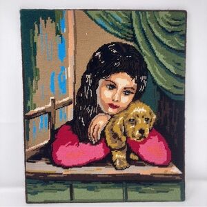 Best friends vintage canvas cross stitch.